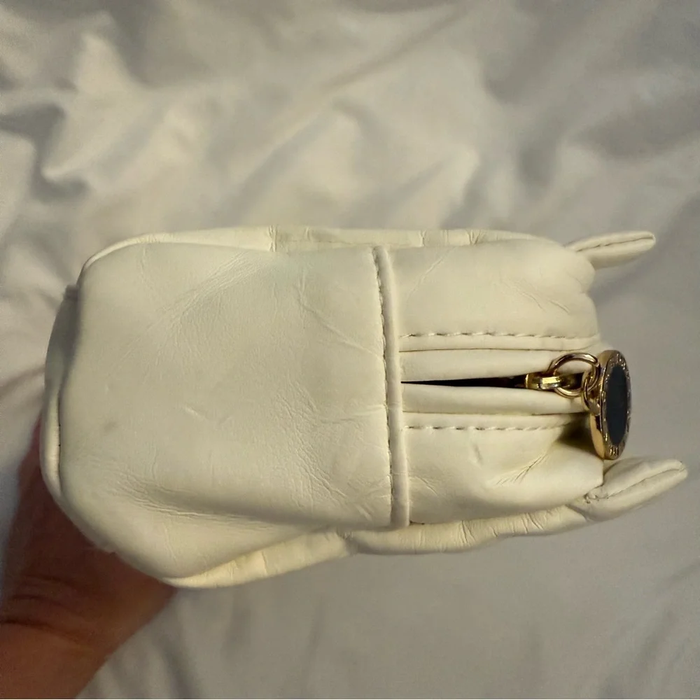 NWOT Bvlgari Faux Leather Fluted Cosmetic Bag